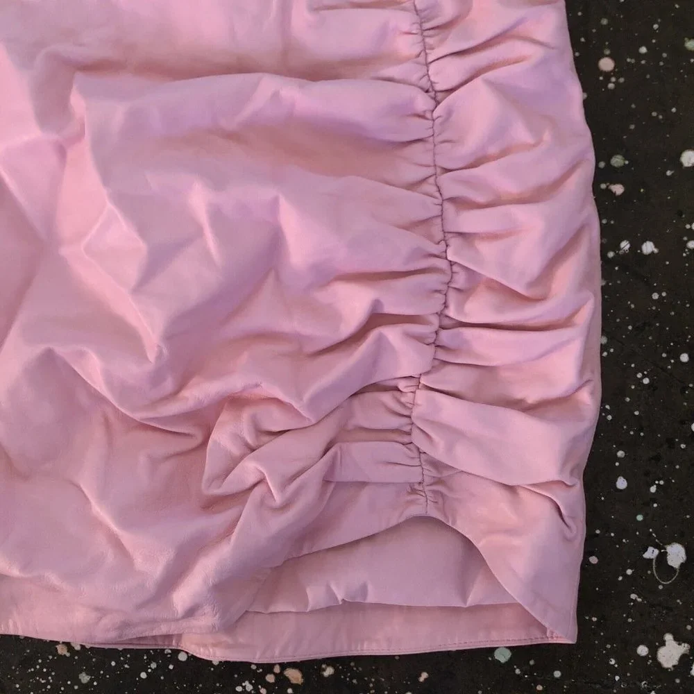 LAMARQUE X REVOLVE Aricia Skirt Mini Orchid Pink Pastel Leather 6 NWT $375 - Picture 7 of 8